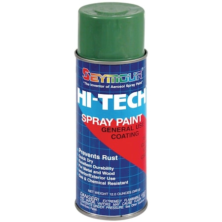Seymour Of Sycamore 16 oz Hi-Tech Enamel Spray Paint, Gloss Vista Green, 6PK SE488658